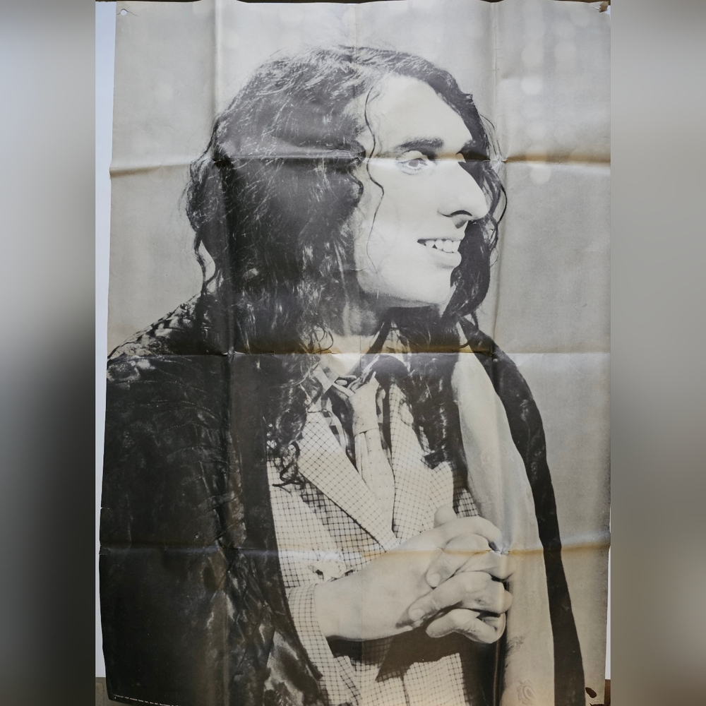 Vintage 1967 XL Poster "Tiny Tim" Tip Toe Through The Tulips Famous Faces 42x30
